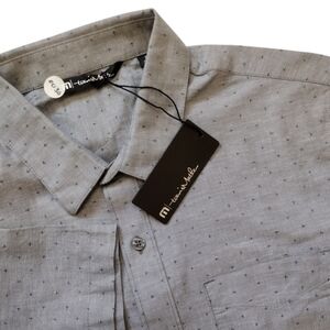 Travis Mathew Light Gray Button Down Shirt Men's Medium